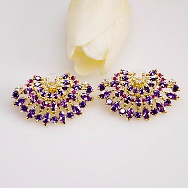 Huge Amethyst Studs - Enumu