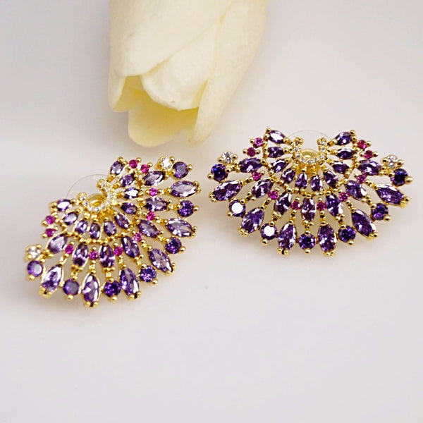 Huge Amethyst Studs - Enumu