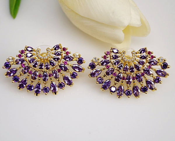 Huge Amethyst Studs - Enumu