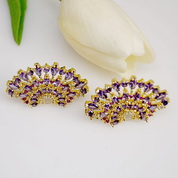 Huge Amethyst Studs - Enumu