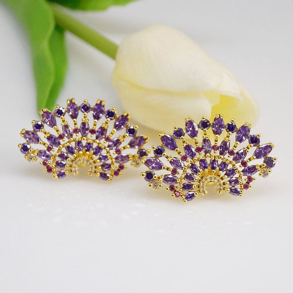 Huge Amethyst Studs - Enumu